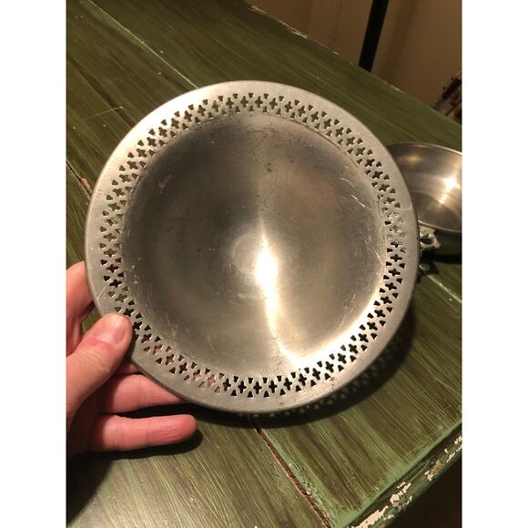 Vintage Pewter Bundle One Woodbury Porringer Bowl One Pewter by Pool Candy Bowl - Picture 4 of 5